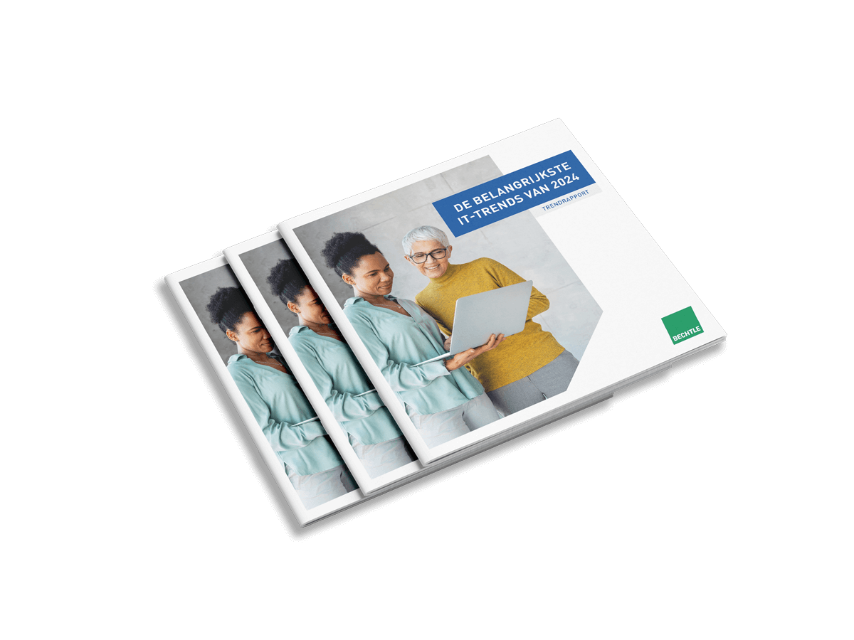 Mockup van het Bechtle Trendreport 2024